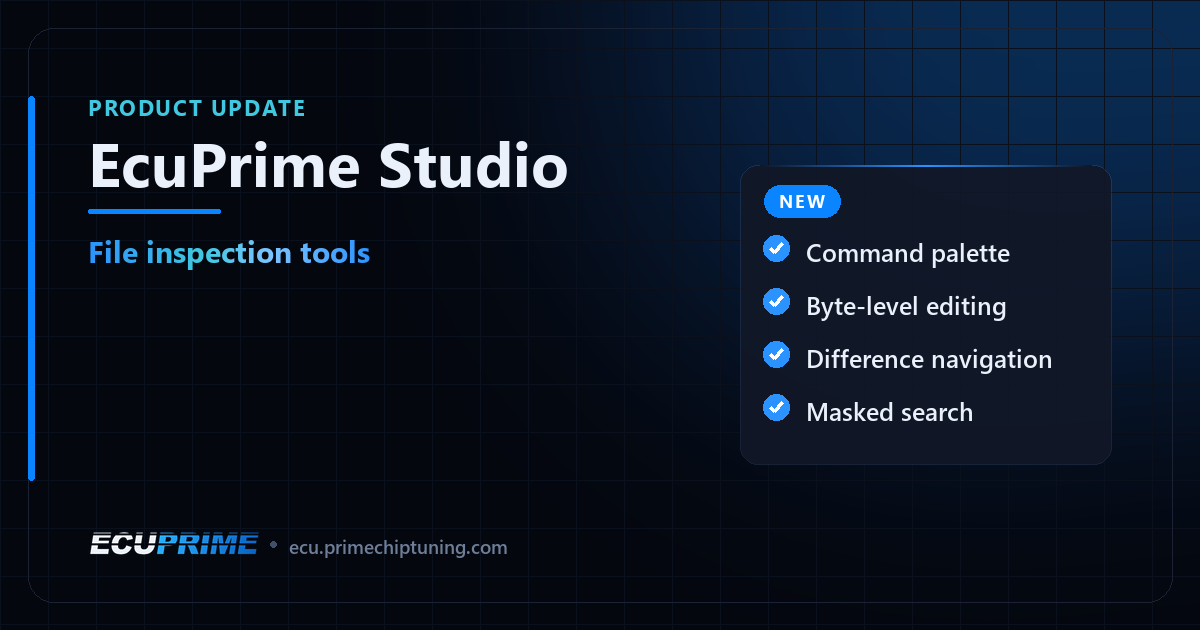 EcuPrime Studio: ECU file inspection tools in the browser