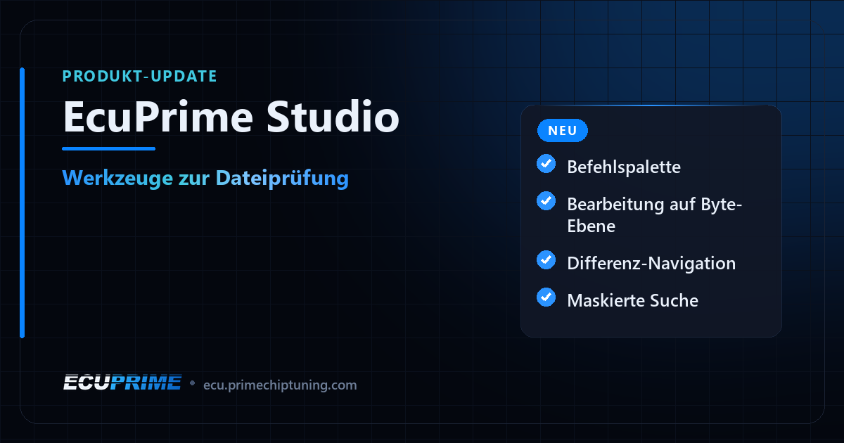 EcuPrime Studio: Werkzeuge zur ECU-Dateiprüfung im Browser