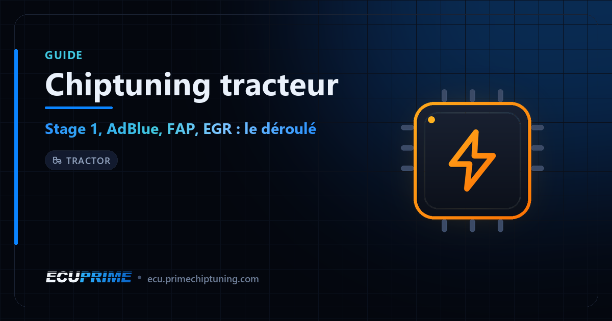 Couverture du blog EcuPrime : Chiptuning tracteur — Stage 1, AdBlue, FAP, EGR : le déroulé