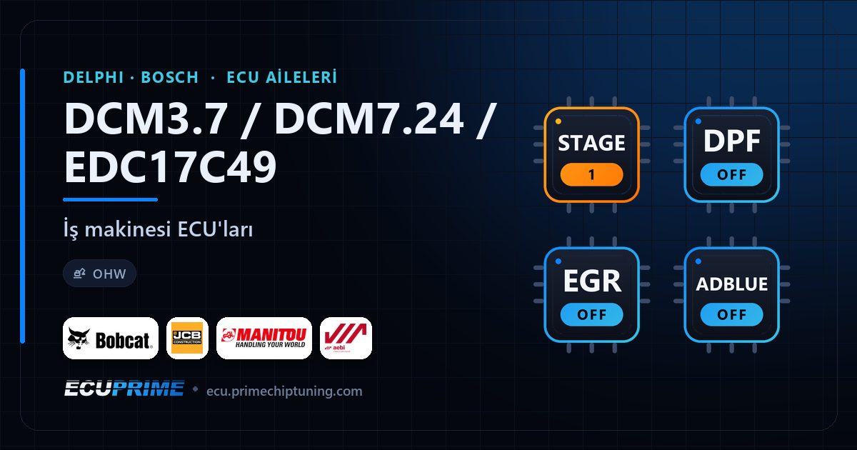 EcuPrime blog kapağı: Delphi DCM7.1AP ve DCM7.24 pikap ve ticari araç çözümleri