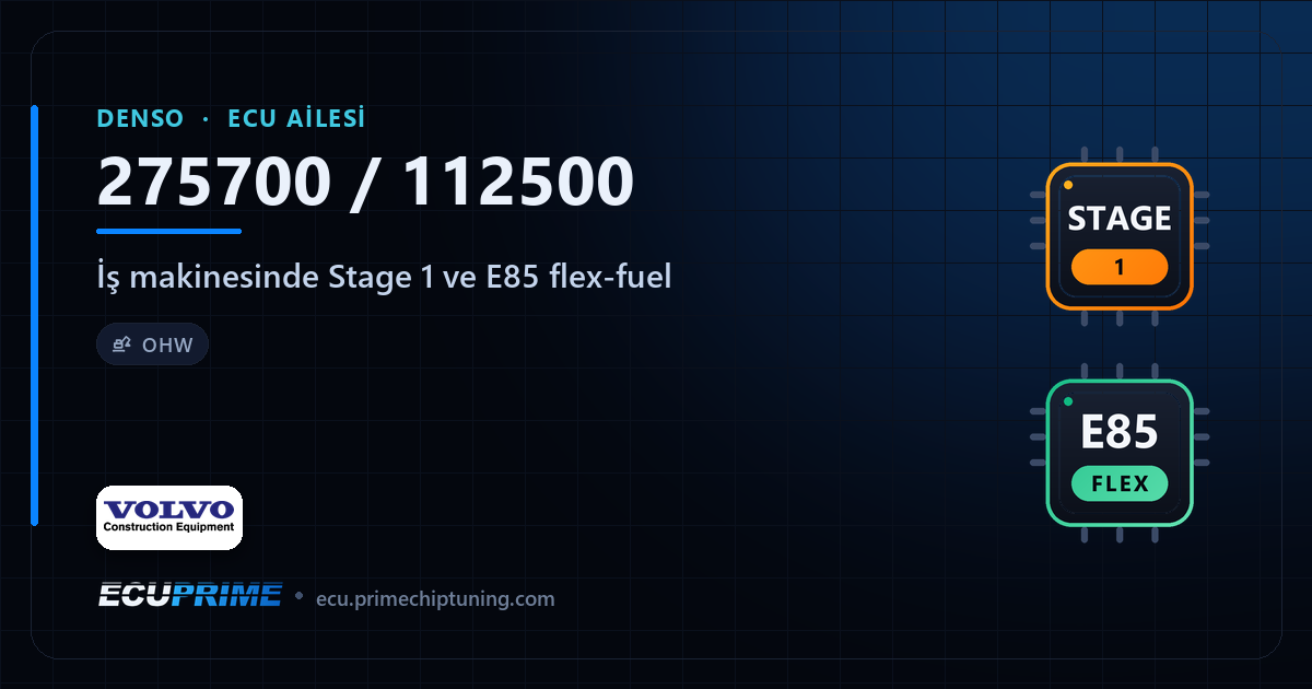 Couverture du blog EcuPrime : Volvo Denso 275700 / 112500 — Stage 1 et E85 flex-fuel